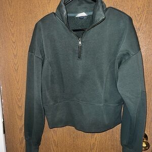 Women's Green Half-Zip Sweater